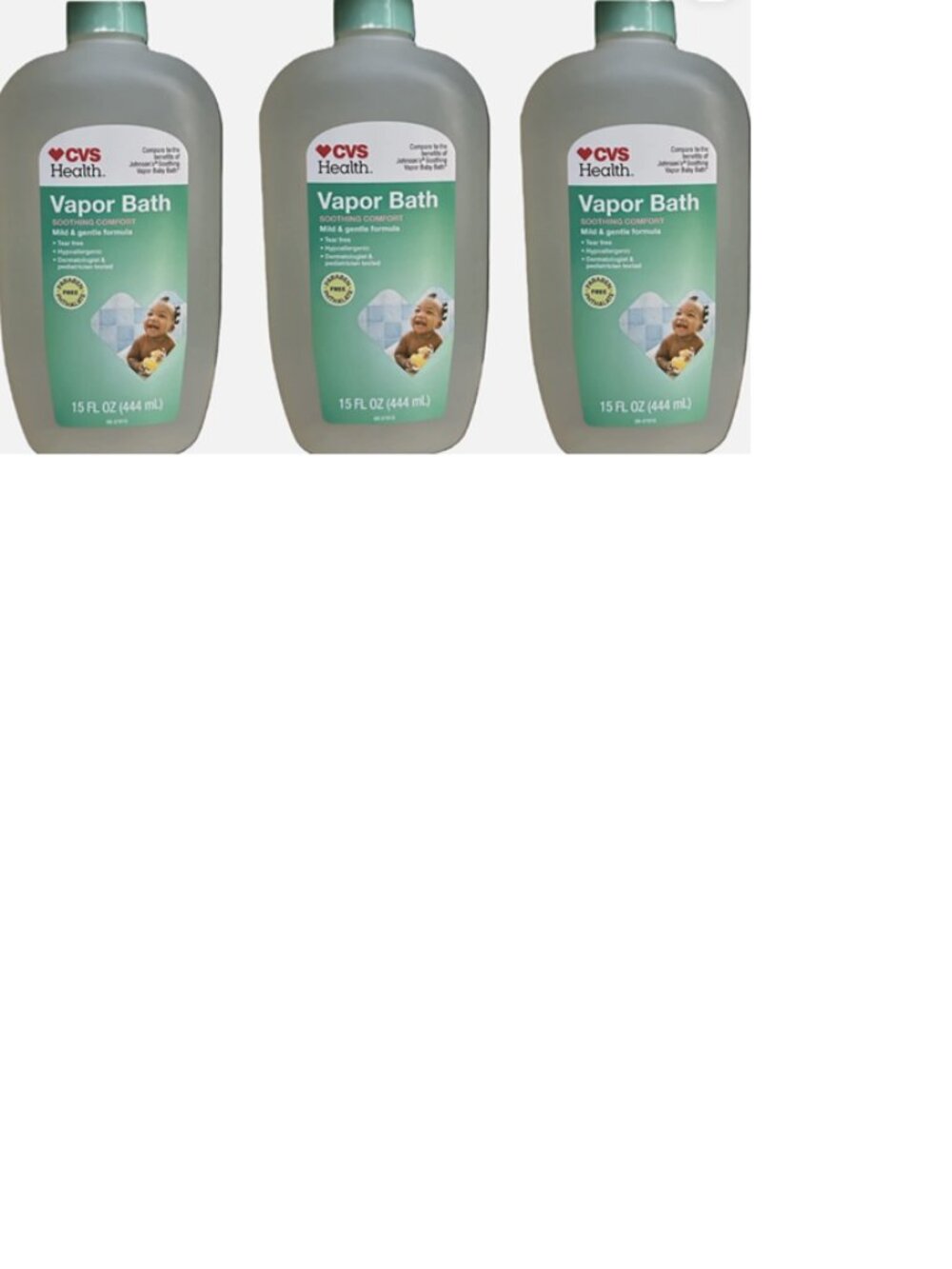 CVS Vapor Bath Soothing Soothing Comfort Gentle 15oz EACH Compare to Vicks3PK